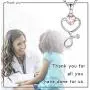 Medicine Stethoscope Necklace Sterling Silver Heartbeat EKG Pendant Necklace Nurse Physician Jewelry for Doctors Medical Science Student gifts Medicine Stethoscope Necklace Sterling Silver Heartbeat EKG Pendant Necklace Nurse Physician Jewelry for Doctors Medical Science Student gifts