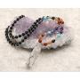 Jovivi Natural 7 Chakras Healing Crystals Necklace Wire Wrapped Clear Quartz Tree of Life Pendant Healing Pointed Reiki Energy Balancing