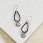 Silpada Medallion Drop Earrings in Sterling Silver & Leather Silpada Medallion Drop Earrings in Sterling Silver & Leather