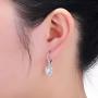Bridal Simulated Diamond CZ Halo Drop Earrings by Lux and Glam Jewelry - Heart, Flower, Square and Pear Shape
