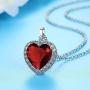 Almusen Love Heart Pendant Necklace for Women Cubic Zirconia Jewelry for Women Valentines Day Jewelry Gifts Womens Party/Anniversary/Birthday Gifts