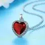 Almusen Love Heart Pendant Necklace for Women Cubic Zirconia Jewelry for Women Valentines Day Jewelry Gifts Womens Party/Anniversary/Birthday Gifts