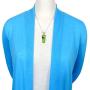 925 Sterling Silver Matching Pendant & Earrings Set with Genuine Turquoise & Gemstones 20'' Necklace