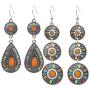Bohemian Earrings Metal Earrings Retro Dangle Earrings Boho Earrings for Women Girls