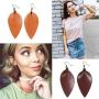 ASHMITA ASHMITA Leather Teardrop/Leaf Earrings for Women Girls Dangle Petal Earring Set