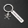 SEIRAA Pirates Keychain Skull Crossbones Charm Pirate of Caribbean Inspired Gift for Pirate Lover Pirate Jewelry