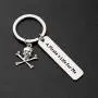 SEIRAA Pirates Keychain Skull Crossbones Charm Pirate of Caribbean Inspired Gift for Pirate Lover Pirate Jewelry