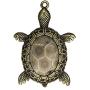 Petoskey Stone Turtle Pendant with Necklace