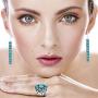 Turquoise Earrings 925 Sterling Silver & Genuine Turquoise (Choose Color)