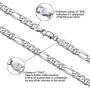 Savlano 925 Sterling Silver 5.5mm Italian Solid Figaro Link Chain Necklace with Gift Box for Men & Women - Made in Italy