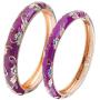 UJOY Cloisonne Bracelet Butterfly Gold Hinge Indian Cuff Bangle Enameled Jewelry Bracelets for Women Gift Box 55A108