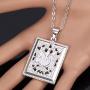 U7 Allah Necklace Square Shaped Hollow Design Muslim Jewelry with Chain 22''