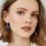 RBG Dissent Collar Earrings for Women Dangle Drop Charms Jewelry Gifts for Fans of Ruth Bader Ginsburg