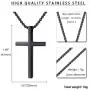 Reve Simple Stainless Steel Cross Pendant Chain Necklace for Men Women, 20-22 Inches Link Chain Reve Simple Stainless Steel Cross Pendant Chain Necklace for Men Women, 20-22 Inches Link Chain