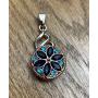 Interchangeable Snap Jewelry Rose Gold Dark Blue & Blue Marquise Flower Holds 18-20mm My Prime Gifts