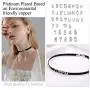 U7 Thick Choker for Women Girls Punk Gothic Jewelry Custom Any Initials Name Charm Personalized Black PU Leather Choker Collar Necklaces, Adjustable, with Gift Box