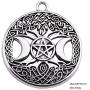 Pagan Triple Moon Goddess Pentacle Celtic Tree of Life Alloy Pendant for Jewelry Making