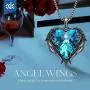 CDE Angel Wing Love Heart Necklaces for Women Silver Tone/Gold Tone Pendant Valentines Day Jewelry Gifts for Women Mom/Wife/Sister CDE Angel Wing Love Heart Necklaces for Women Silver Tone/Gold Tone Pendant Valentines Day Jewelry Gifts for Women Mom/Wife/Sister