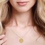 MUSTHAVE ST. Francis Coin 18K Gold Plated Necklace with Message Card, Yellow and White Color, Anchor Chain, Best Gift Necklace, Size 16 inch + 2 inch Extender, ST. Benedict Coin Pendant