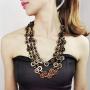 MANILAI Bohemian Coconut Shell Wood Bead Necklace For Women Girls Ethnic Jewelry Handmade Beaded Long Necklace