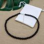 Sea of Ice Precious Gemstone 6mm Round Beads Necklace 14'' Plus 2'' Extender with Sterling Silver Spring Ring Clasp