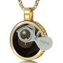 Nano Jewelry Gold Plated Christian Crucifix Necklace with Psalm 91 24k Gold Inscribed on Cubic Zirconia Pendant, 18'' Gold Filled -