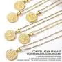 GOLDCHIC JEWELRY Personalized Zodiac Coin Necklace, Coin Pendant, Horoscope Astrology Necklace, Gold Medallion Zodiac Necklace
