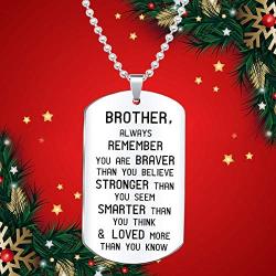 Elegant Chef Brother Inspirational Jewelry Necklace Gift- Always Remember You are Braver Than You Believe