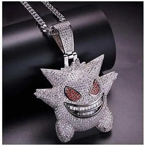 KMASAL Jewelry Hip Hop Exquisite Big Bubble Pendant Fully Iced Out Simulated Diamond Cuban link Rope Chain Necklace Gift for Men Women KMASAL Jewelry Hip Hop Exquisite Big Bubble Pendant Fully Iced Out Simulated Diamond Cuban link Rope Chain Necklace Gift for Men Women