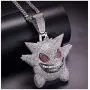 KMASAL Jewelry Hip Hop Exquisite Big Bubble Pendant Fully Iced Out Simulated Diamond Cuban link Rope Chain Necklace Gift for Men Women KMASAL Jewelry Hip Hop Exquisite Big Bubble Pendant Fully Iced Out Simulated Diamond Cuban link Rope Chain Necklace Gift for Men Women