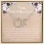 BENOITE Silver Simple and Durable Double Round Necklace Christmas Mothers Day Valentines Day Gift Symbolizes Endless Love by Son and Daughter BENOITE Silver Simple and Durable Double Round Necklace Christmas Mothers Day Valentines Day Gift Symbolizes Endless Love by Son and Daughter