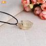 JOE FOREMAN Natural Raw Crude Lemon Quartz Crystal Reiki Pendant Necklace for Women Dowsing Chakra Pendulum for Divination Real Stone Energy Healing