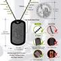 FaithHeart Mens Personalized Dog Tag Necklace, Stainless Steel/Silicone Text/Photo Customized Pendant Jewelry for Women Boys with Delicate Packaging