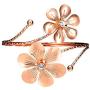 SENFAI 10K Gold Plated Swirl Upper Flower Arm Cuff Armlet Armband Bangle Bracelet for Womens