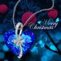 QIANSE Necklaces Gifts for Women Heart of The Ocean Necklaces for Women with Crystals Jewelry for Women for Grandma Gifts for Mom Gifts Teen Girl Gifts Gifts Birthday Gifts