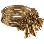 Efulgenz Boho Vintage Antique Gypsy Tribal Indian Oxidized Silver Plated Tassel Bracelets Bangle Set