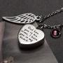 Joycuff Memorial Necklace for Women Urn Necklace for Ashes Heart 12 Colors Birthstone Cremation Ashes Keepsake with Angel Wing, God has You in his arms, Sympathy Gifts in Memory of Loss of Loved One