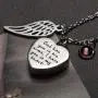 Joycuff Memorial Necklace for Women Urn Necklace for Ashes Heart 12 Colors Birthstone Cremation Ashes Keepsake with Angel Wing, God has You in his arms, Sympathy Gifts in Memory of Loss of Loved One