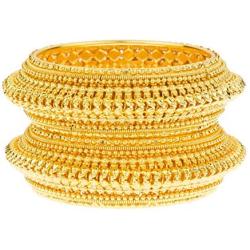 Efulgenz Indian Style Bollywood Antique Traditional 14 K Gold Plated Wedding Bridal Bracelet Bangle Set Jewelry
