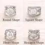 AILIN Personalized Monogram Rings 4 Designed Engraved CZ Stacking Name Rings Bands Wedding Promise Ring Gift for Mens Womens Girls Couples Heart Round Square Shape AILIN Personalized Monogram Rings 4 Designed Engraved CZ Stacking Name Rings Bands Wedding Promise Ring Gift for Mens Womens Girls Couples Heart Round Square Shape