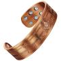 MasonicMan Masonic Pure Copper Magnetic Therapy Bracelet Bangle with Freemasonry Details
