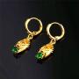 African Style Maori Mask Design Drop Earrings Women Fashion 18K Gold Plated Jewelry