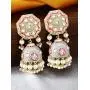 Aheli Unique Wedding Festive Party Wear Flower Enamel Indian Jhumki Faux Stone Studded Drop Dangle Earrings Ethnic Fashion Jewelry for Women Girls Aheli Unique Wedding Festive Party Wear Flower Enamel Indian Jhumki Faux Stone Studded Drop Dangle Earrings Ethnic Fashion Jewelry for Women Girls