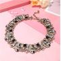 JOERICA Bib Statement Necklace for Women Chunky Choker Necklace and Earrings Set Rhinestone Vintage Fashion Necklace Costume Jewelry