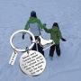 AKTAP Ice Skate Coach Gifts Figure Skating Pendant Keychain Behind Every Fearless Player is A Fearless Coach Skate Lover Gift Gift Team Sport Skater Jewelry