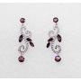 Faship Gorgeous Rhinestone Crystal Floral Necklace Earrings Set