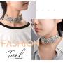 Holylove 4 Color Chunky Choker Shiny Bling Crystal Necklace for Women Jewelry Wedding Party Daily Accessories 1 Piece with Gift Box