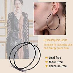 Statement Hoop Earrings for Women, 316L Stainless Steel Round/Star/Heart Big Hoop Earrings, Gift for Her (with Gift Box)