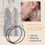 Statement Hoop Earrings for Women, 316L Stainless Steel Round/Star/Heart Big Hoop Earrings, Gift for Her (with Gift Box)