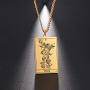 VASSAGO The Major Arcana Tarot Cards Vintage Amulet Stainless Steel Pendant Necklaces Jewelry